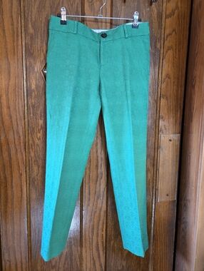 Banana Republic Hampton Pant Emerald Green Straight-Leg Ankle